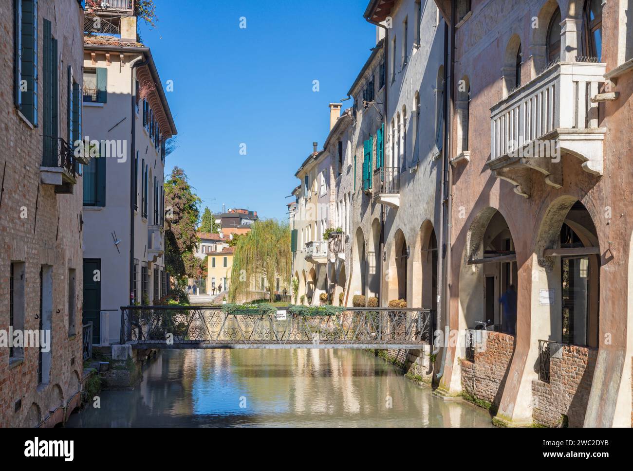 Treviso - die Altstadt mit dem Kanal. Stockfoto