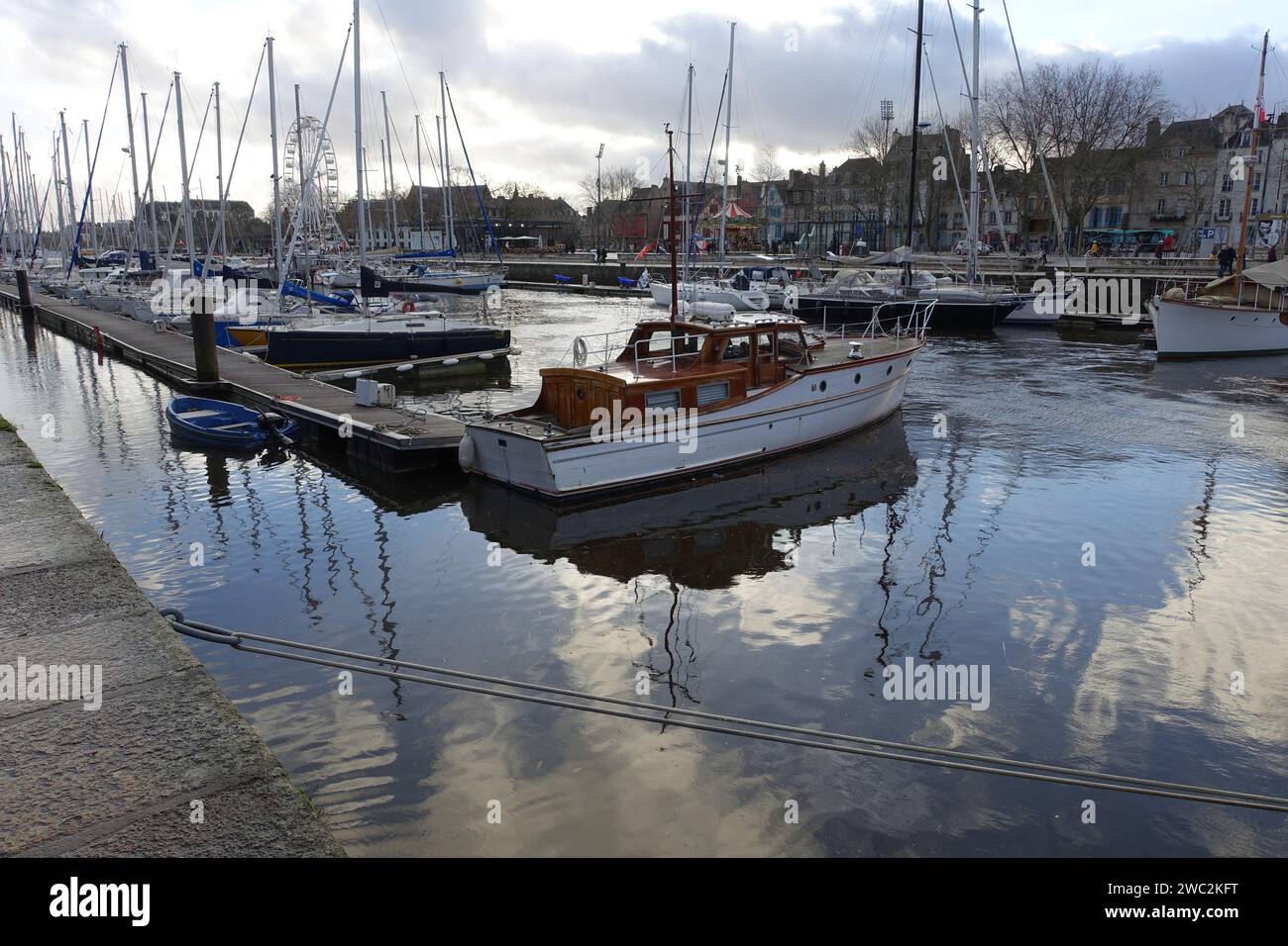 Boote im Hafen von Vannes in der französischen Bretagne Stockfoto