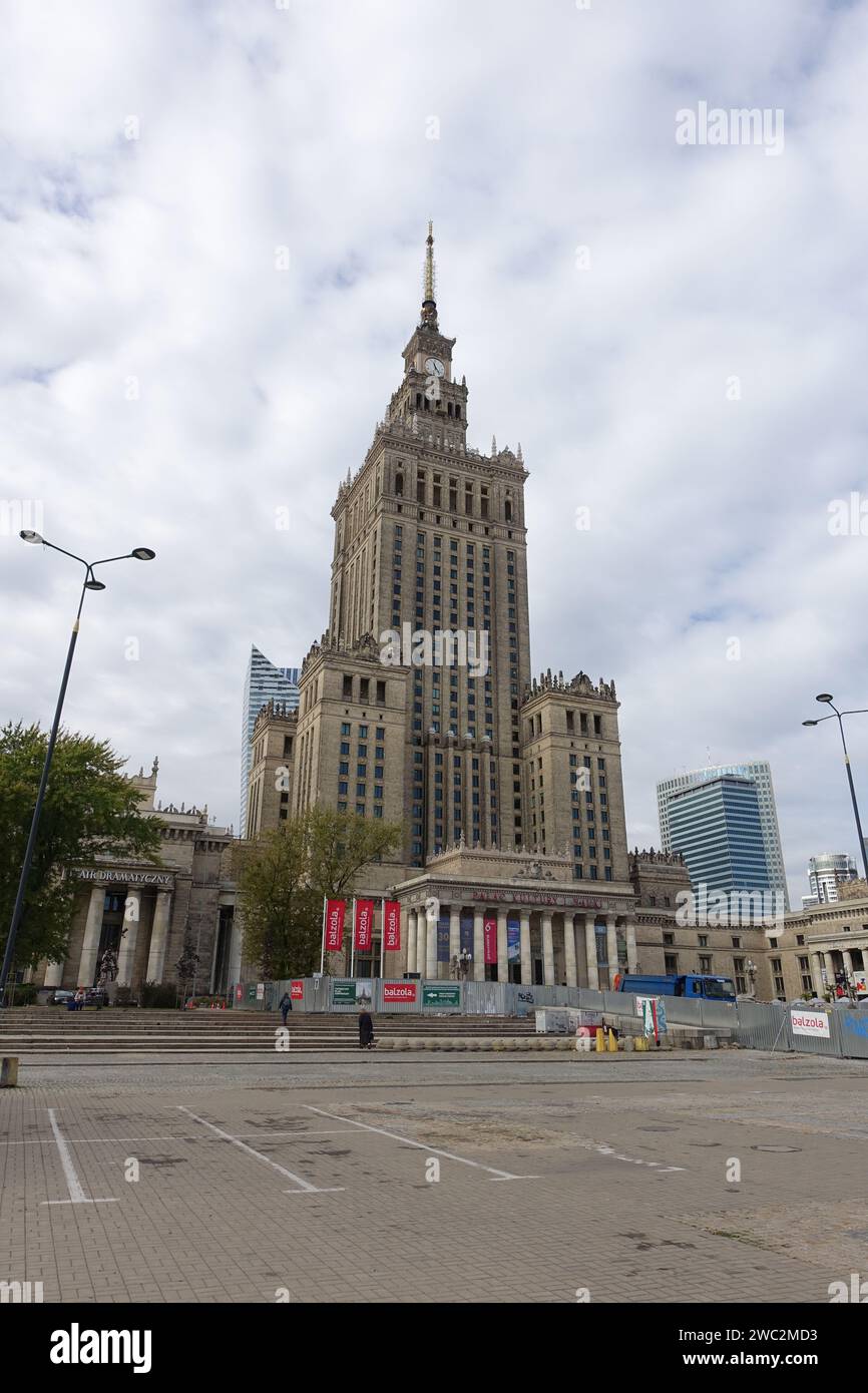Polen, Warschau, Kulturpalast, Symbol der polnischen Hauptstadt Stockfoto