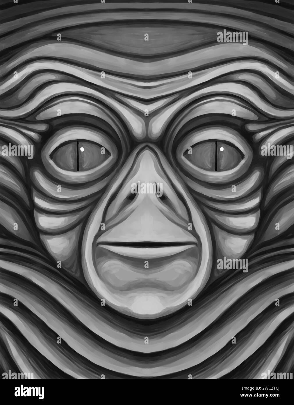 Alien Creature - digitale Malerei Stockfoto