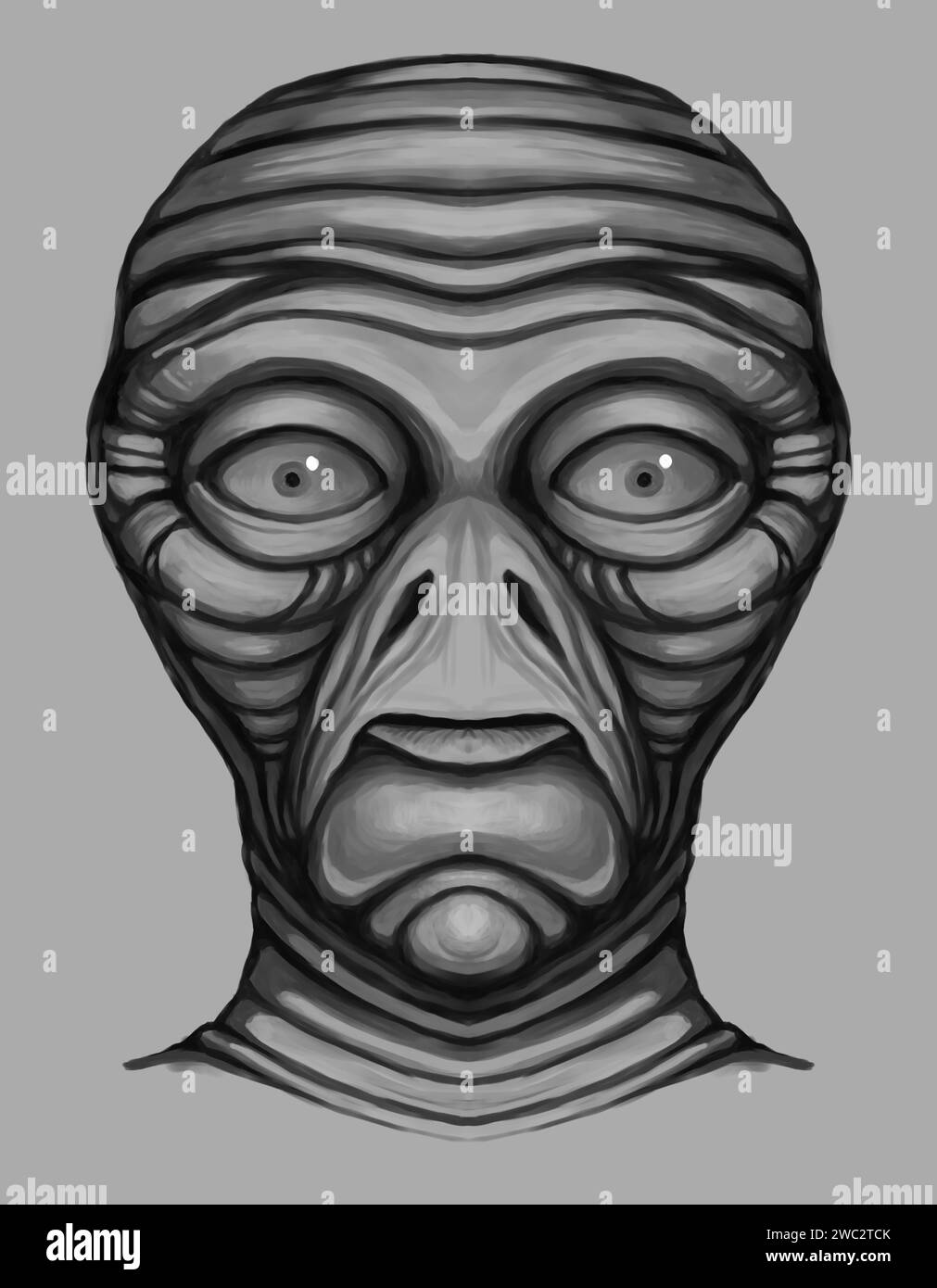 Alien Creature - digitale Malerei Stockfoto