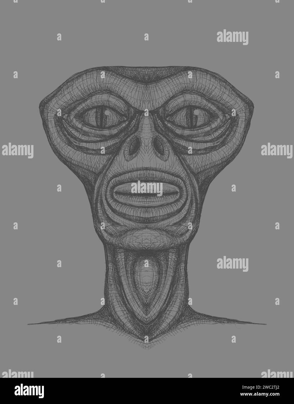 Alien Creature - digitale Malerei Stockfoto