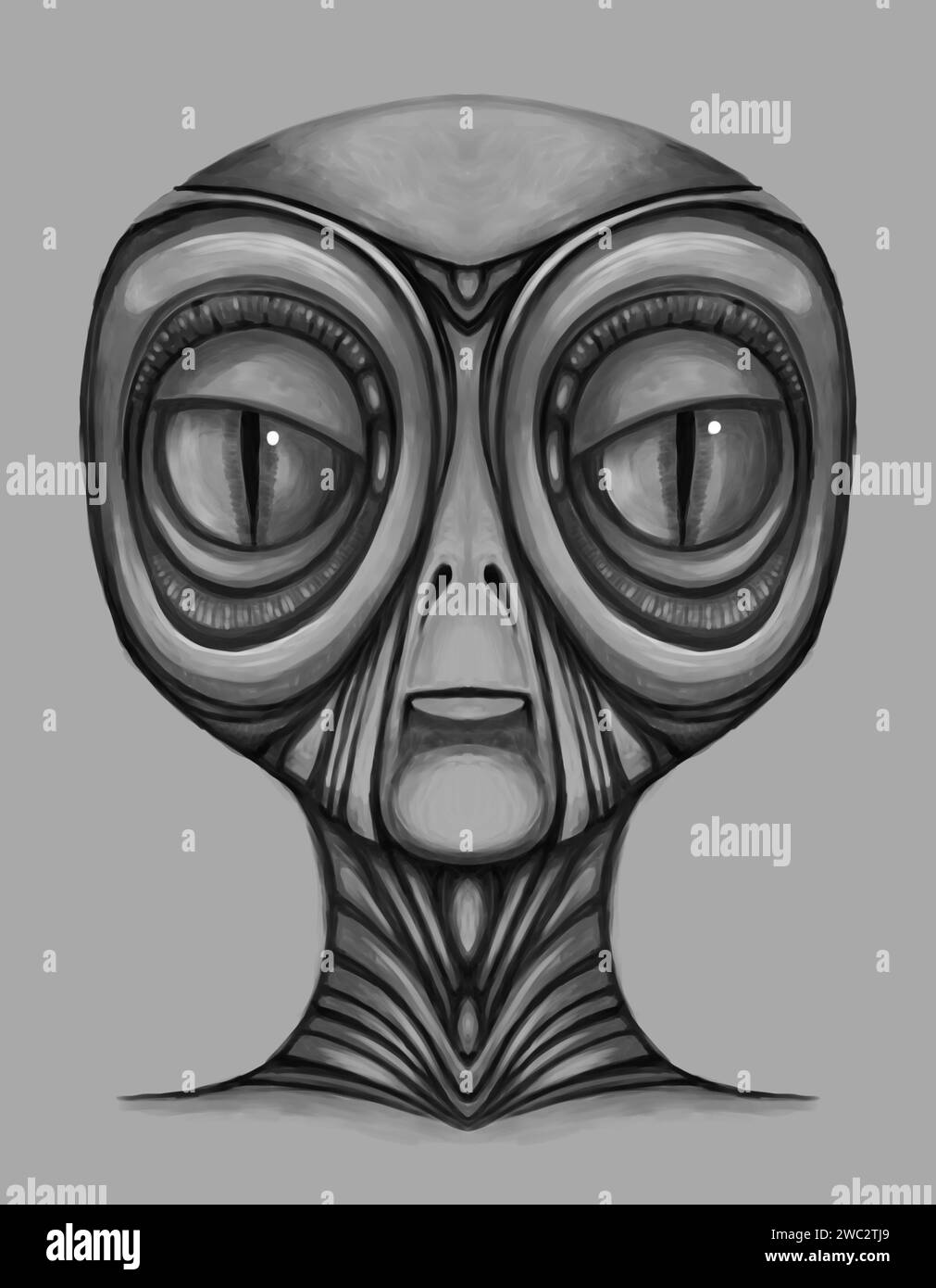 Alien Creature - digitale Malerei Stockfoto
