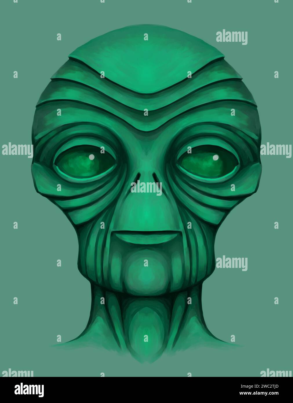 Alien Creature - digitale Malerei Stockfoto