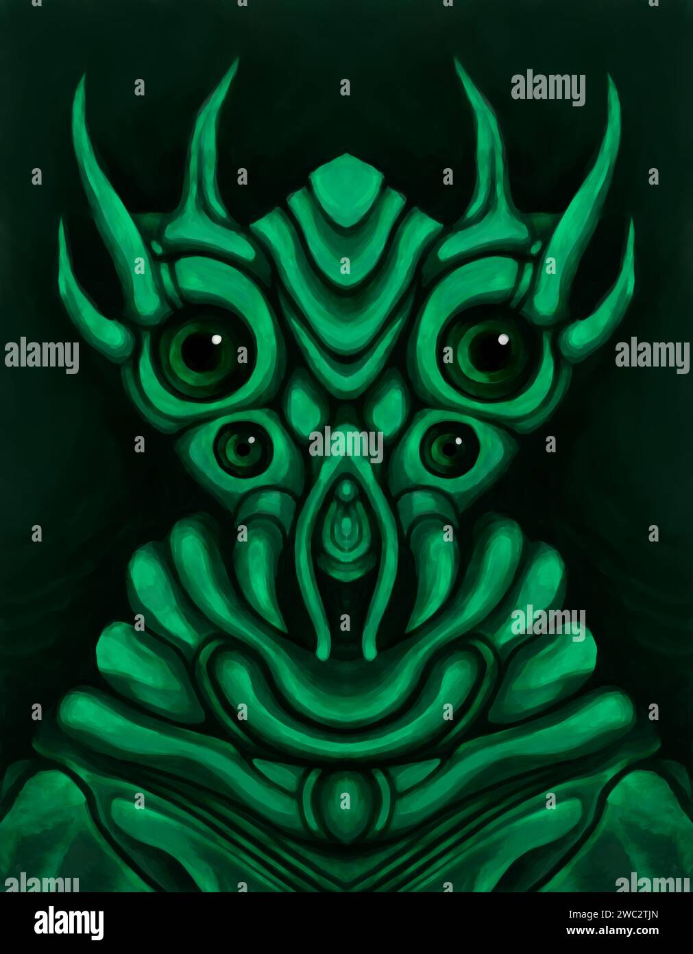Alien Creature - digitale Malerei Stockfoto