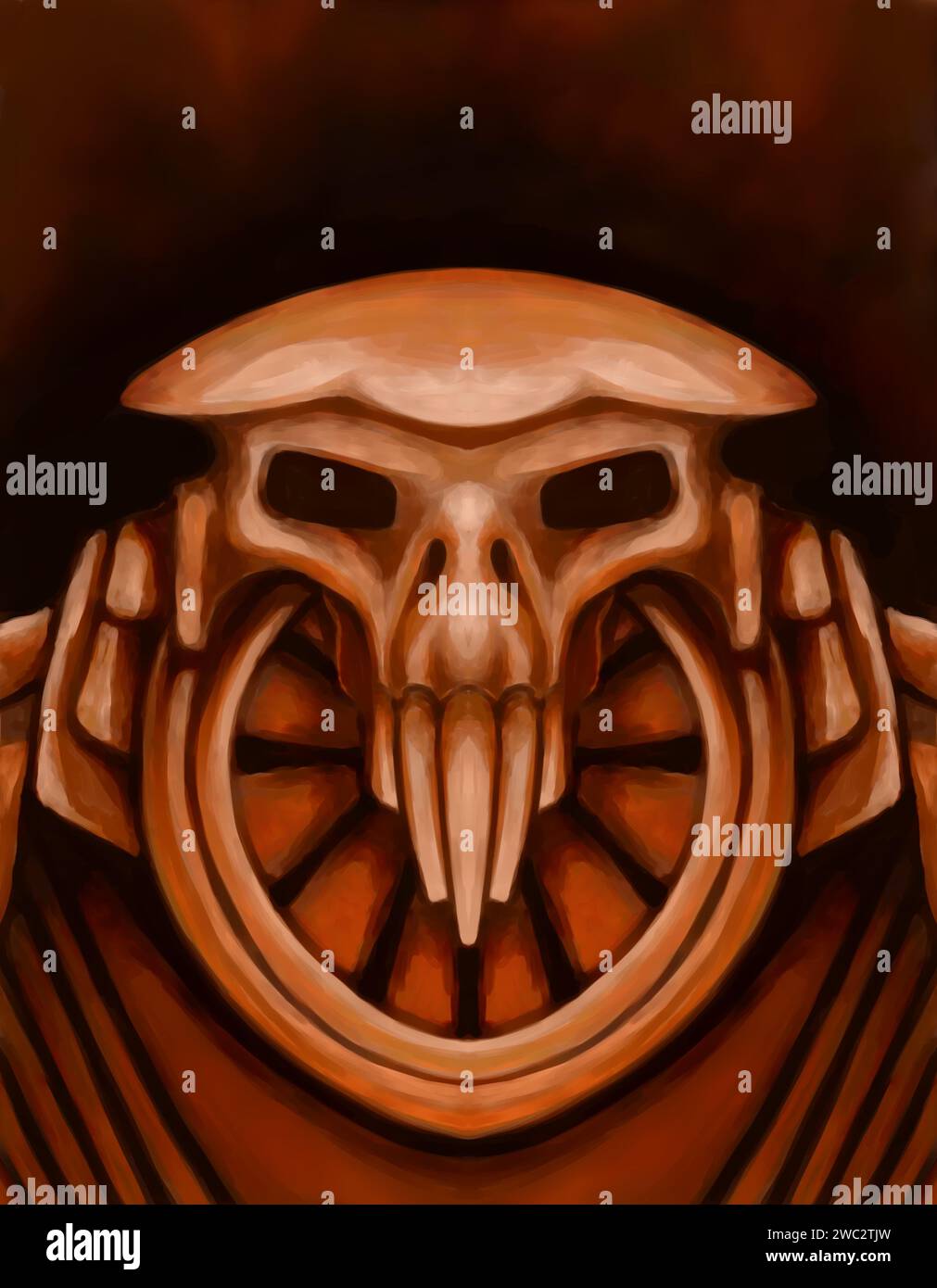 Alien Creature - digitale Malerei Stockfoto