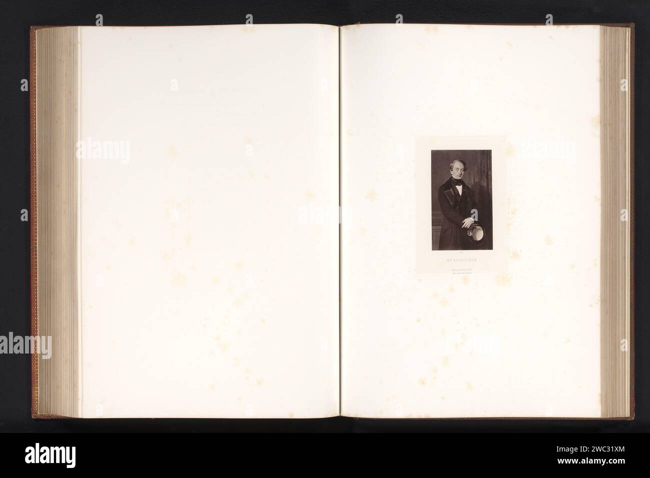 Fotoproduktion eines gemalten Porträts von Eugène Schneider von Paul Delaroche, Robert Jefferson Bingham, nach Paul Delaroche, um 1853 - in oder vor 1858 Fotografie Paris Papier. Albumendruck / Gravur historischer Personen. Politiker, z. B. Parteiführer Stockfoto