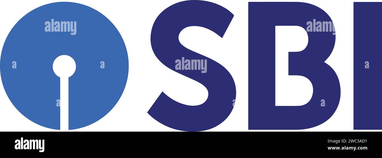 SBI-Logo, Indian Bank-Logo, transparenter Vektor Stock Vektor