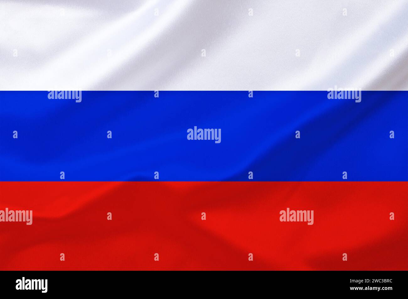 Die Flagge Russlands, der ehemaligen Sowjetunion, Studio Stockfoto