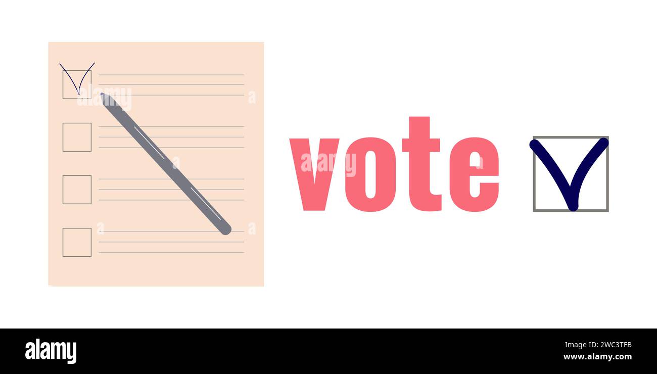 Die Präsidentschaftswahlen stimmen für das Hauptland ab. Posterdesign, Bannerwebdesign...Vektorillustration... Stock Vektor