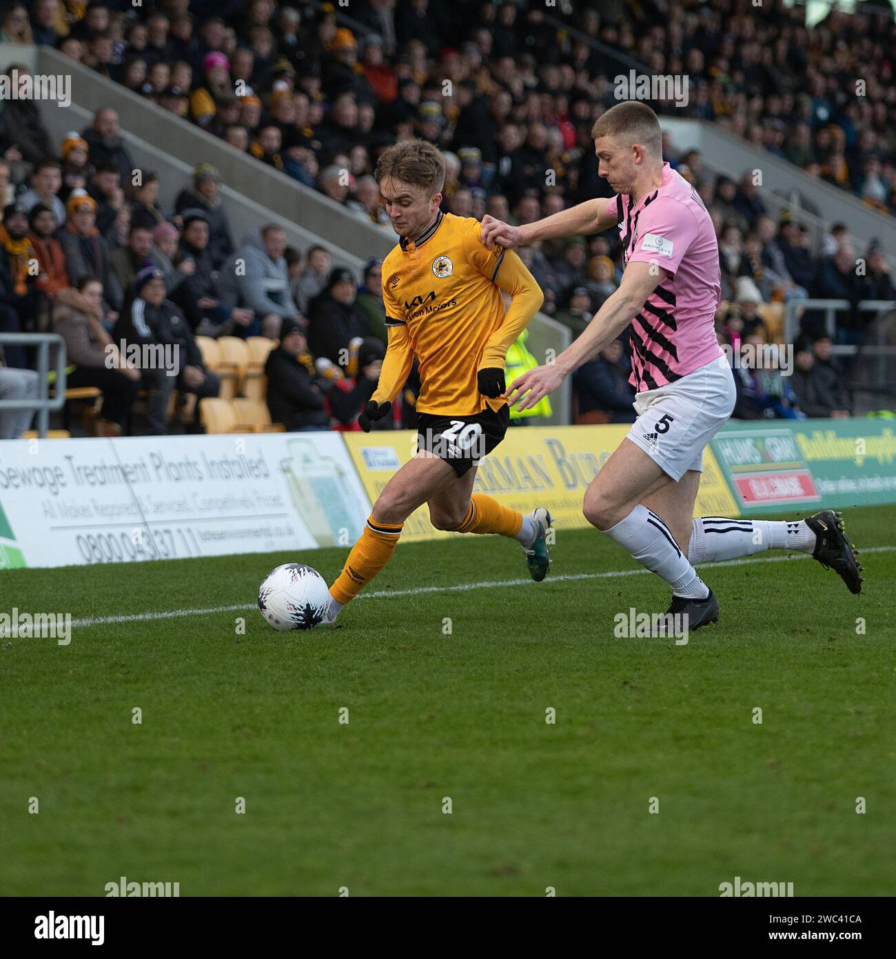 Boston United Vs Curzon Ashton Vanarama National League North Jakemans Community Stadium, Boston, Lincolnshire, England 13.01.2024 Stockfoto