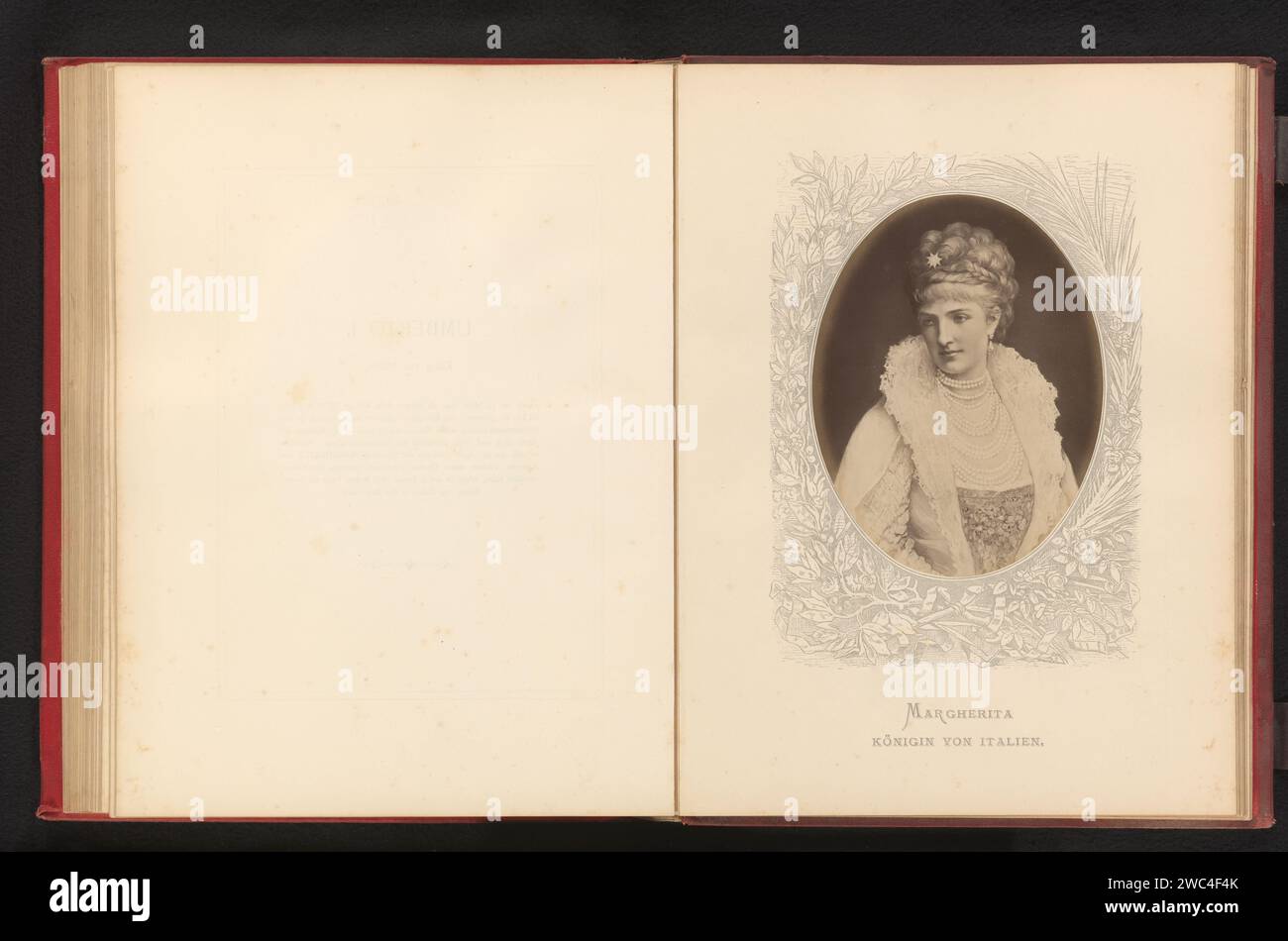 Fotoproduktion eines gemalten Porträts von Margharetha, Königin von Italien, Anonym, um 1875 - in oder vor 1880 Fotografie Papier Albumenabdruck Königin, Kaiserin usw. (Ehefrau eines Herrschers). Historische Personen - BB - Frau Stockfoto