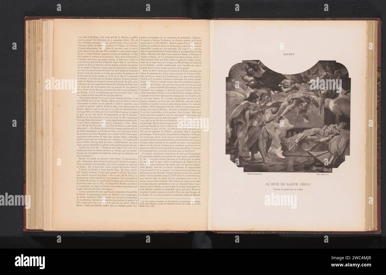 Reproduktion van der Traum von Saint Cécile Tür Paul-Jacques-Aimé Baudry, Anonym, Goupil & Cie., nach Paul-Jacques-Aimé Baudry, um 1873 - in oder vor 1878 photomechanische Druckpapiermalerei, Zeichnung und Grafik Stockfoto