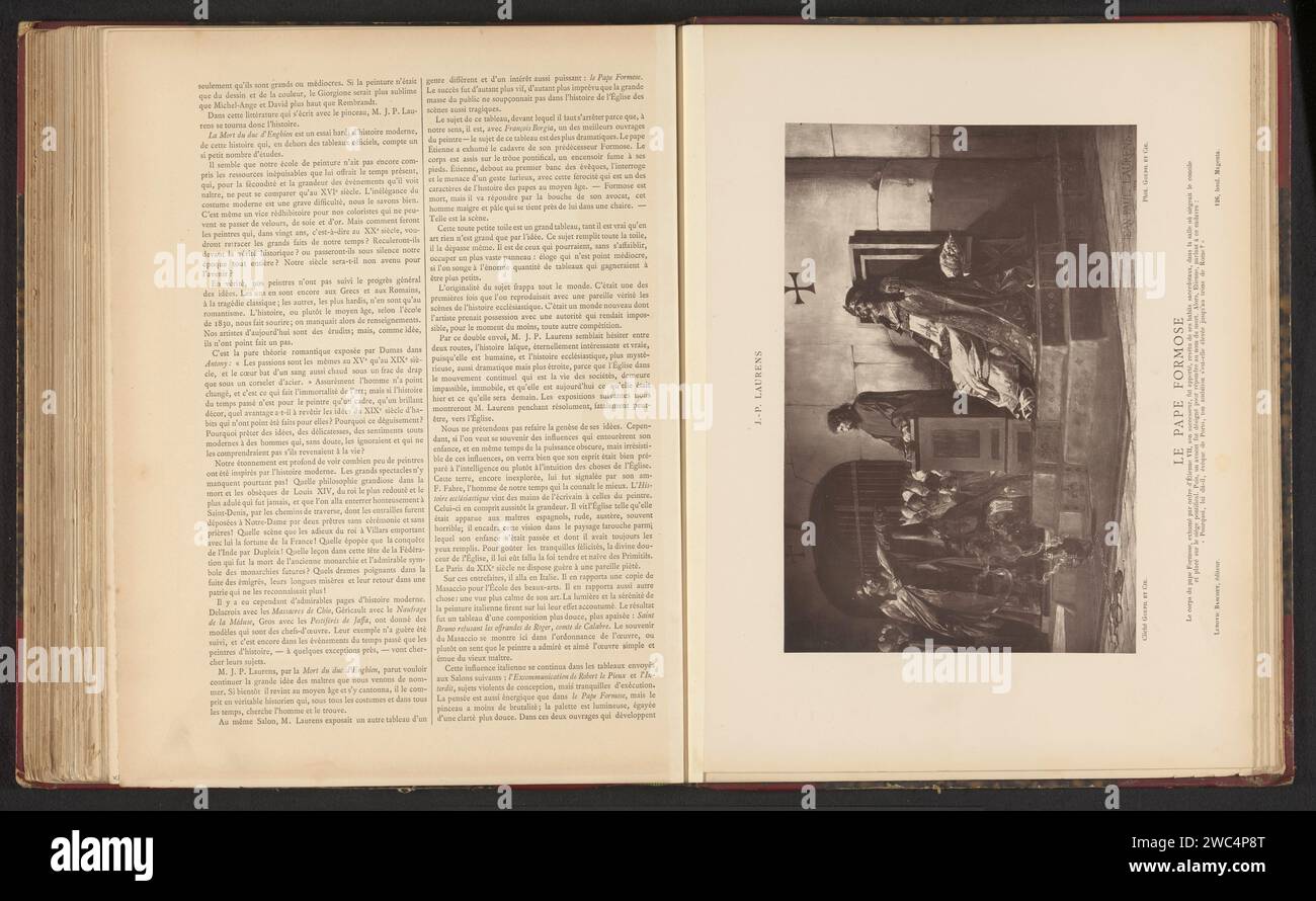 Fotoproduktion des Gemäldes Le Pape Formose etienne VI von Jean Paul Laurens, Goupil & Cie., nach Jean Paul Laurens, ca. 1876 - in oder vor 1879 fotomechanisches Druckpapier Bild, Malerei Stockfoto
