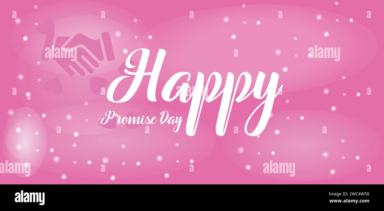 Hintergrundbilder und Hintergründe zum Happy Promise Day, die Sie herunterladen und auf Ihrem Smartphone, Tablet oder Computer verwenden können. Stock Vektor