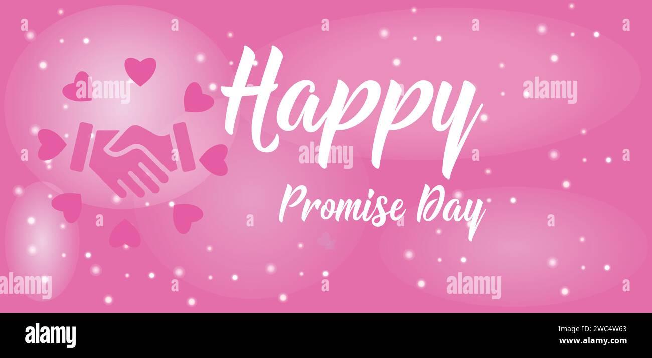 Hintergrundbilder und Hintergründe zum Happy Promise Day, die Sie herunterladen und auf Ihrem Smartphone, Tablet oder Computer verwenden können. Stock Vektor