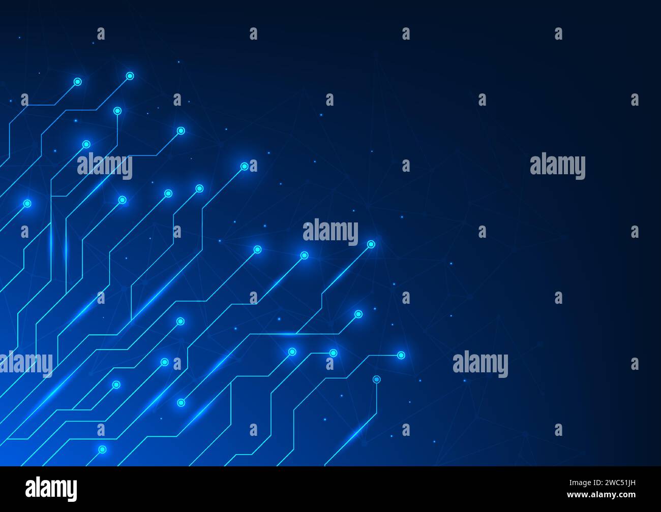 Abstrakte Hintergrundtechnologie die Schaltkreise der Technologie befinden sich in der Speicherplatine des elektronischen Hightech-Geräts zur Übertragung digitaler Daten. B Stock Vektor