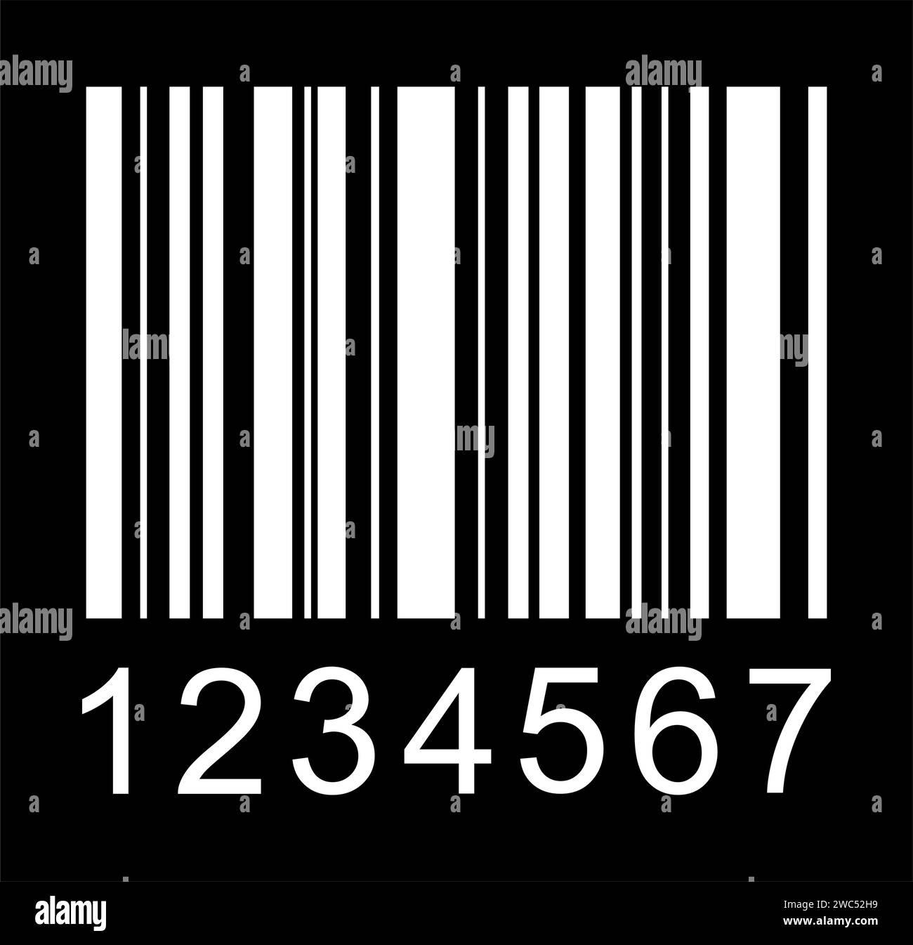 Barcode-Vektorsymbol. Barcode für flaches Web-Design. Isolierte Darstellung. Stock Vektor