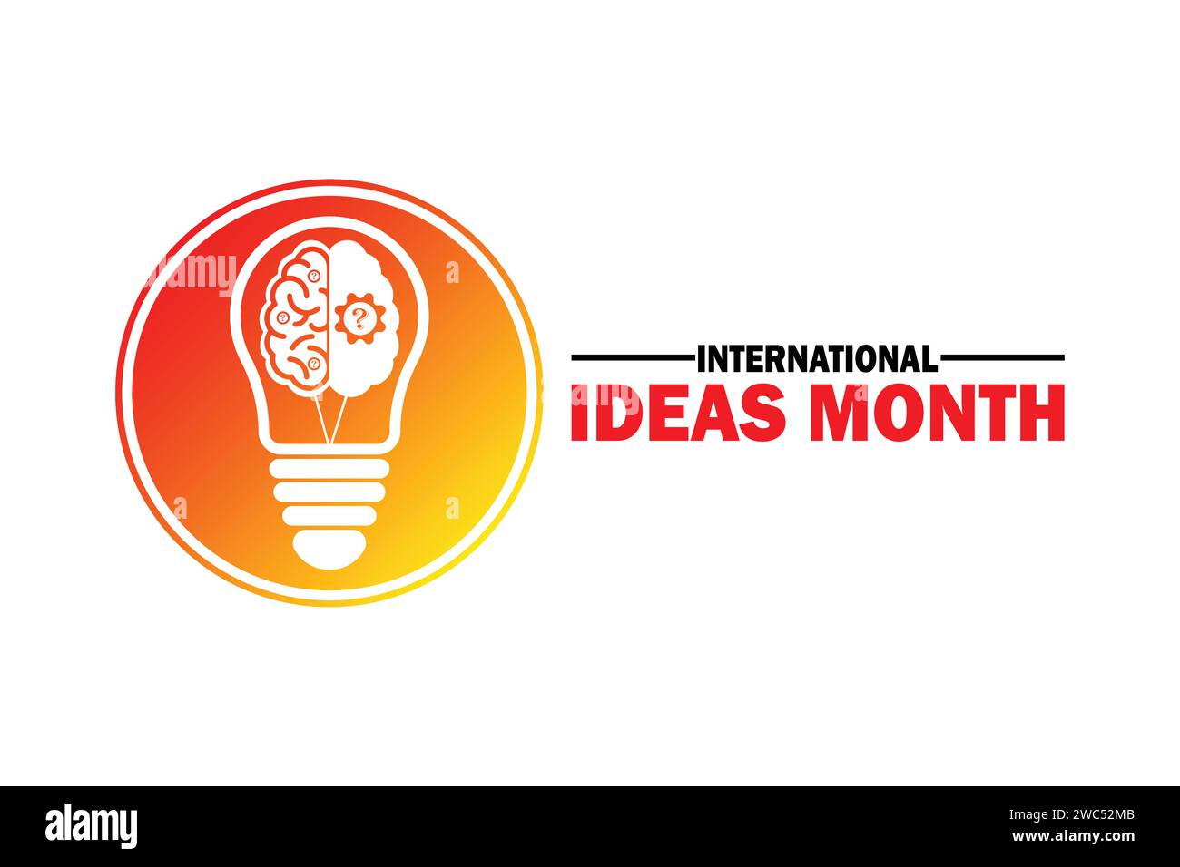 International Ideas Month Vector Template Design Illustration. Geeignet für Grußkarten, Poster und Banner Stock Vektor