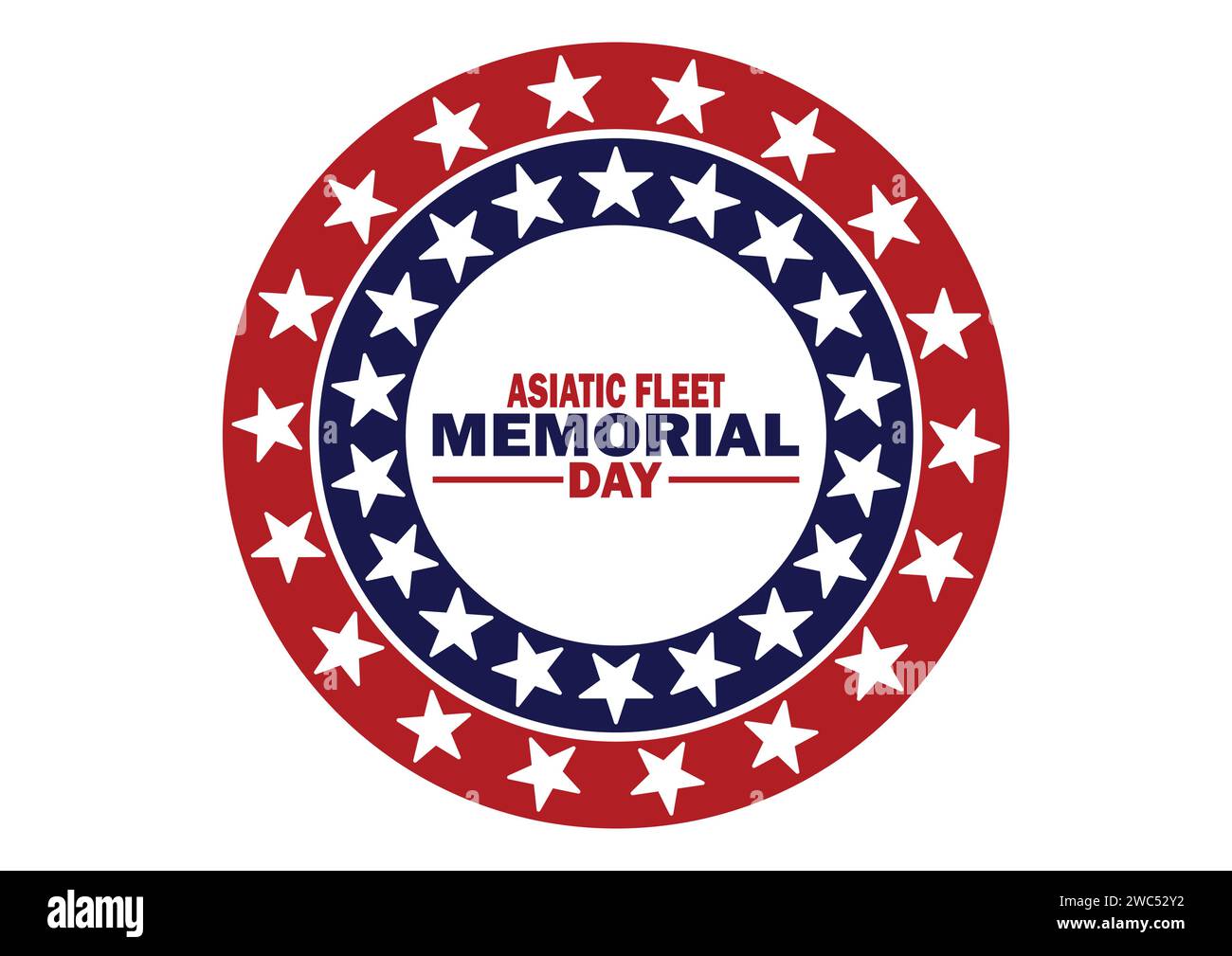 Asiatische Flotte Memorial Day Vektor Illustration. Urlaubskonzept. Vorlage für Hintergrund, Banner, Karte, Poster mit Textbeschriftung. Stock Vektor