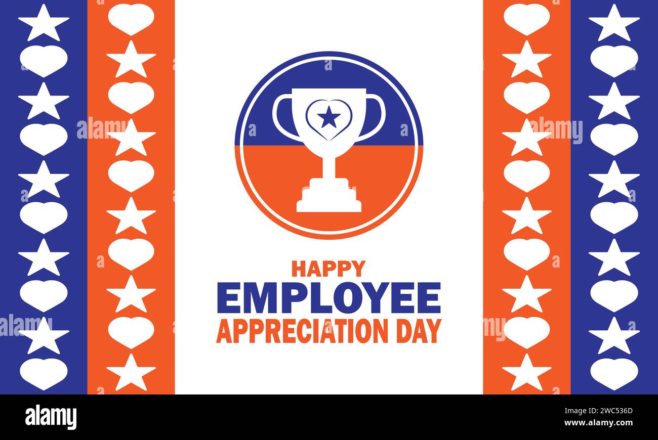 Happy Employee Appreciation Day Vector Template Design Illustration. Geeignet für Grußkarten, Poster und Banner Stock Vektor