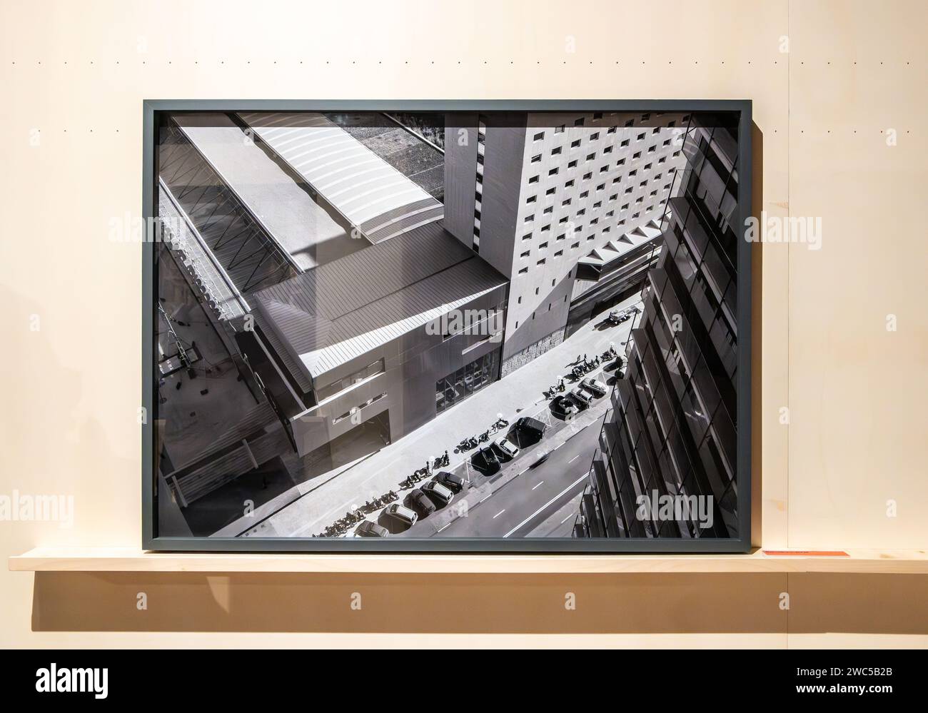 Eine Ausstellung des italienischen Fotografen Gabriele Basilico (1944 - 2013) - (urbane zeitgenössische Landschaften) - im Palazzo reale in Mailand, Italien. Stockfoto