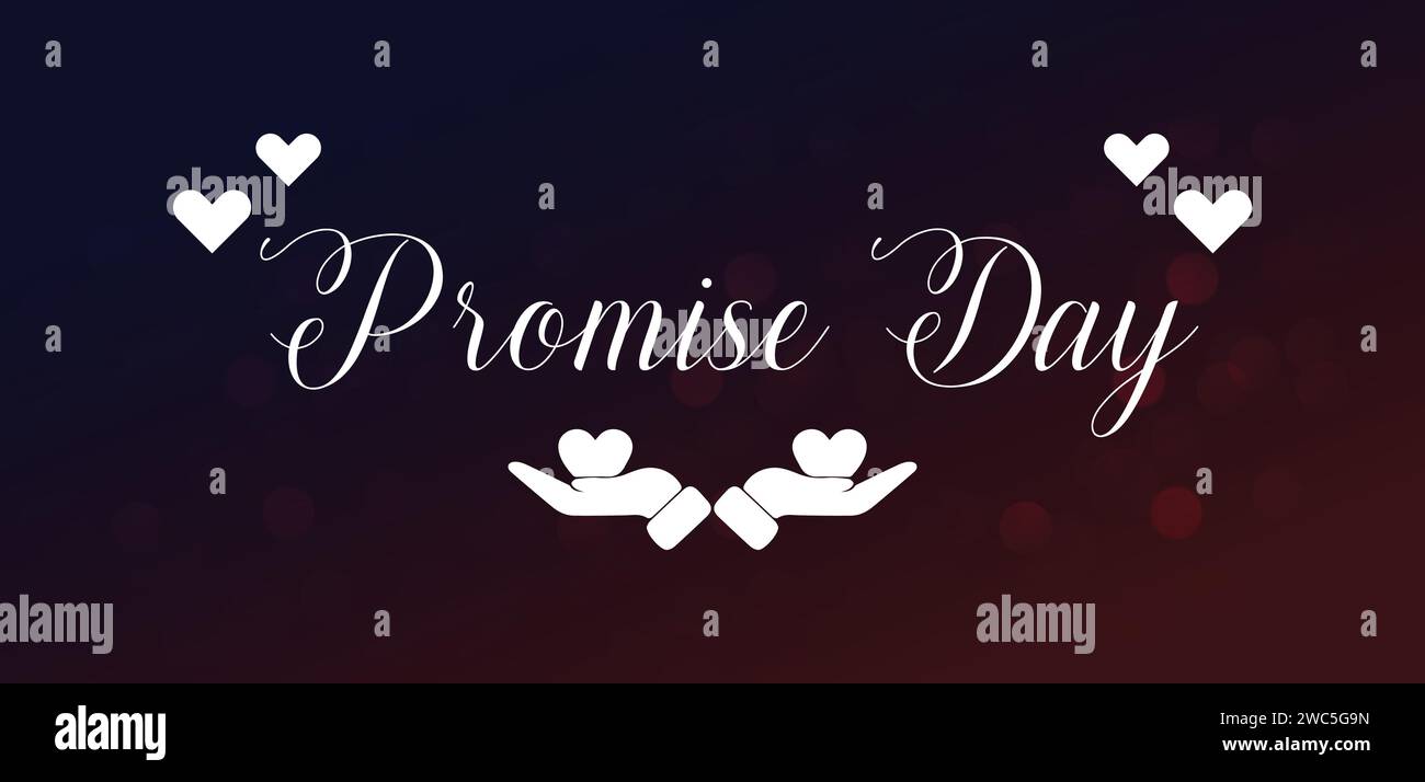 Happy Promise Day – stilvolles Design mit Textabbildung Stock Vektor