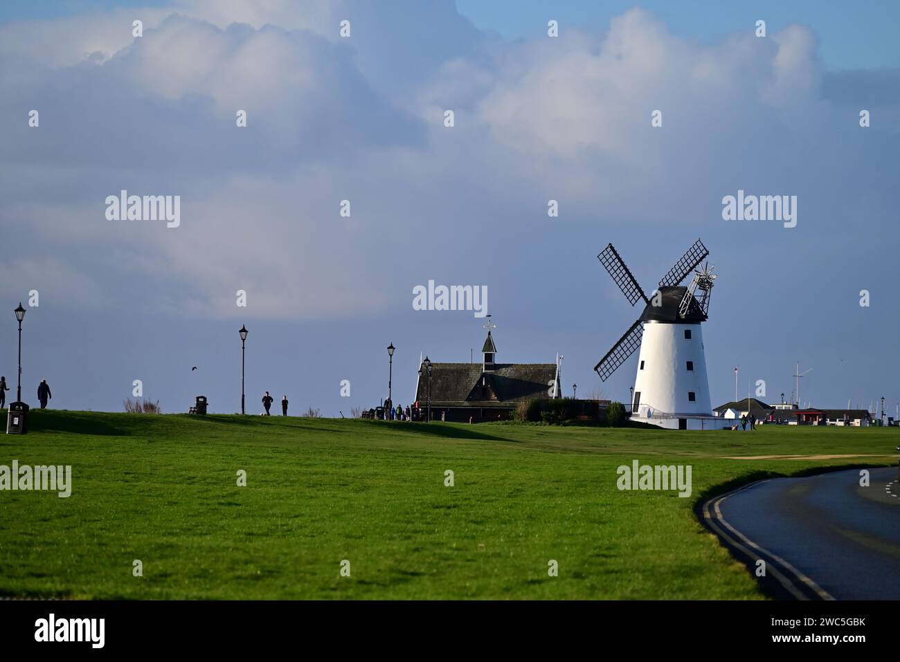 In Großbritannien - Lytham Windmill, Lancashire, Neujahrstag 2024 Stockfoto