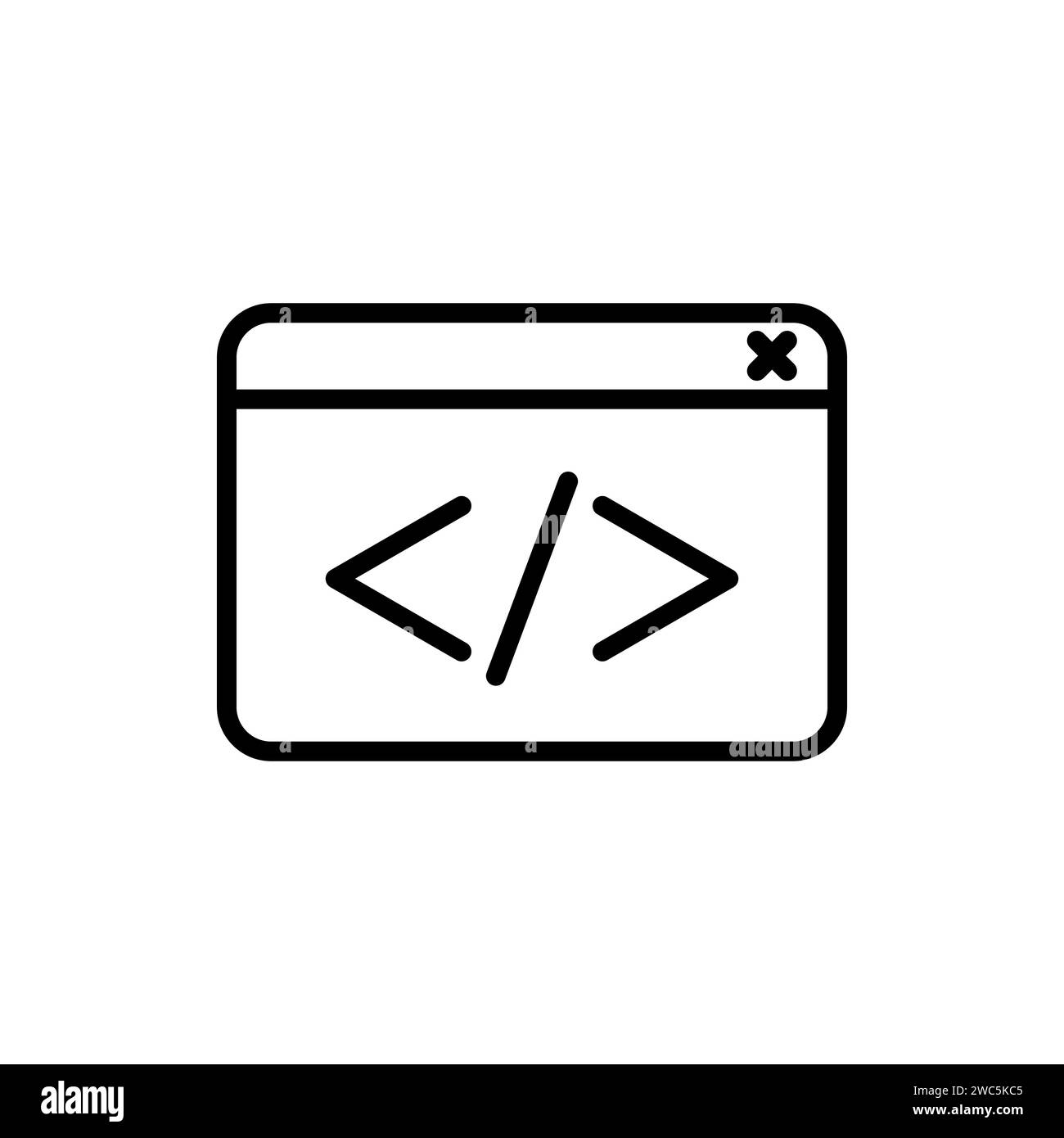Symbol für Modellstruktur des Programmiercodes Stock Vektor
