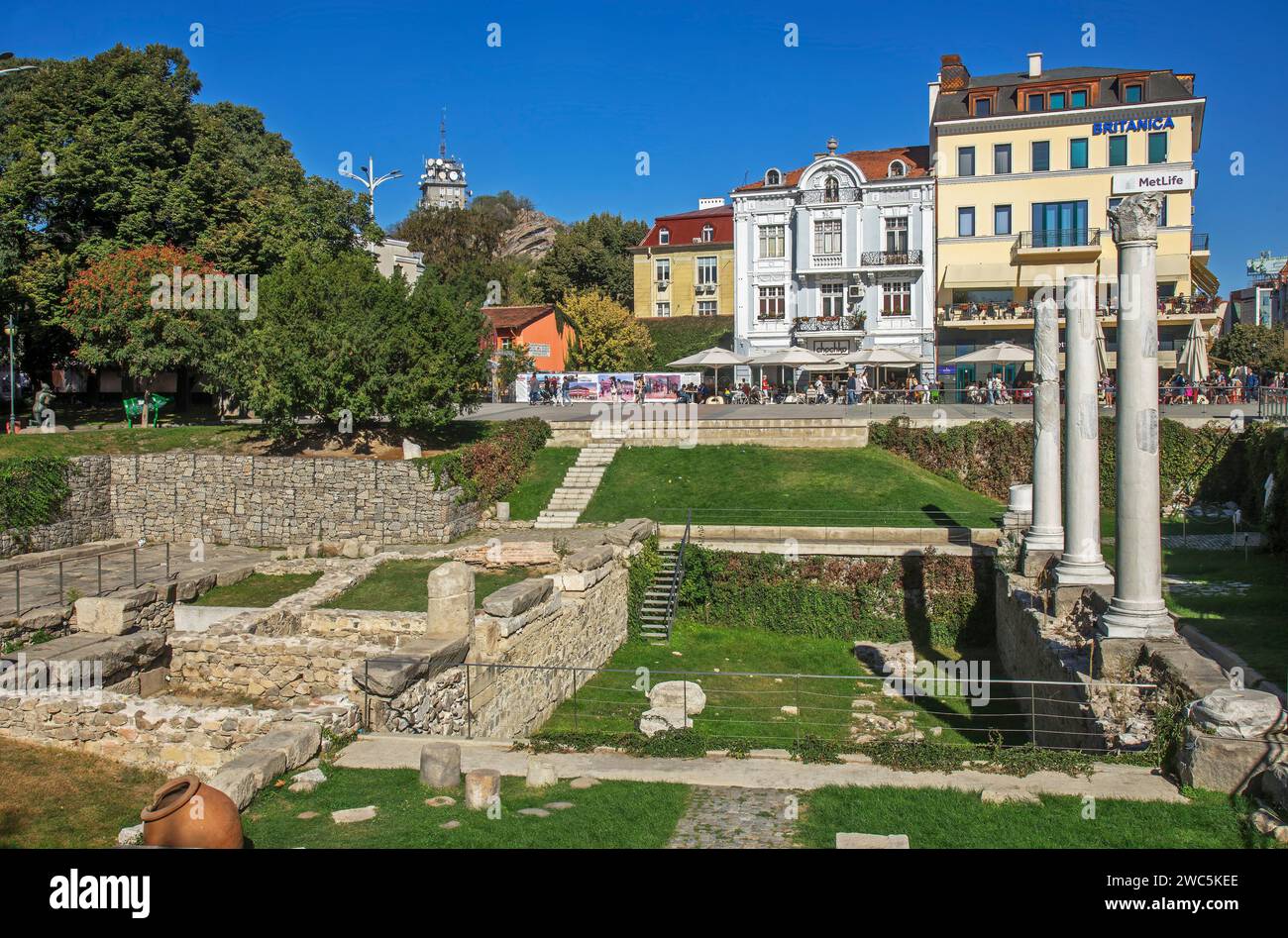 Römisches Forum von Philippopolis in Plovdiv. Bulgarien Stockfoto