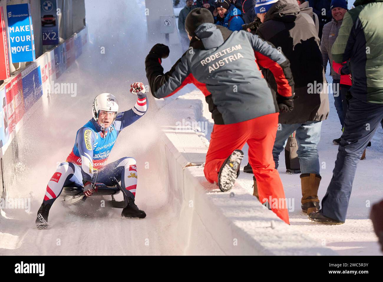 Innsbruck, Österreich 13. 14... Januar 2024 Eberspächer Rennrodel