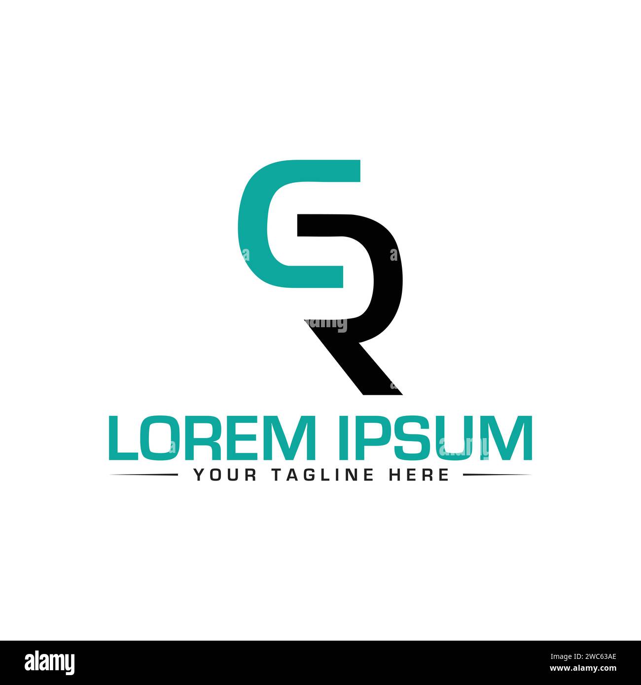 CR-Letter-Logo. Einzigartiges und modernes Logo-Design. Stock Vektor