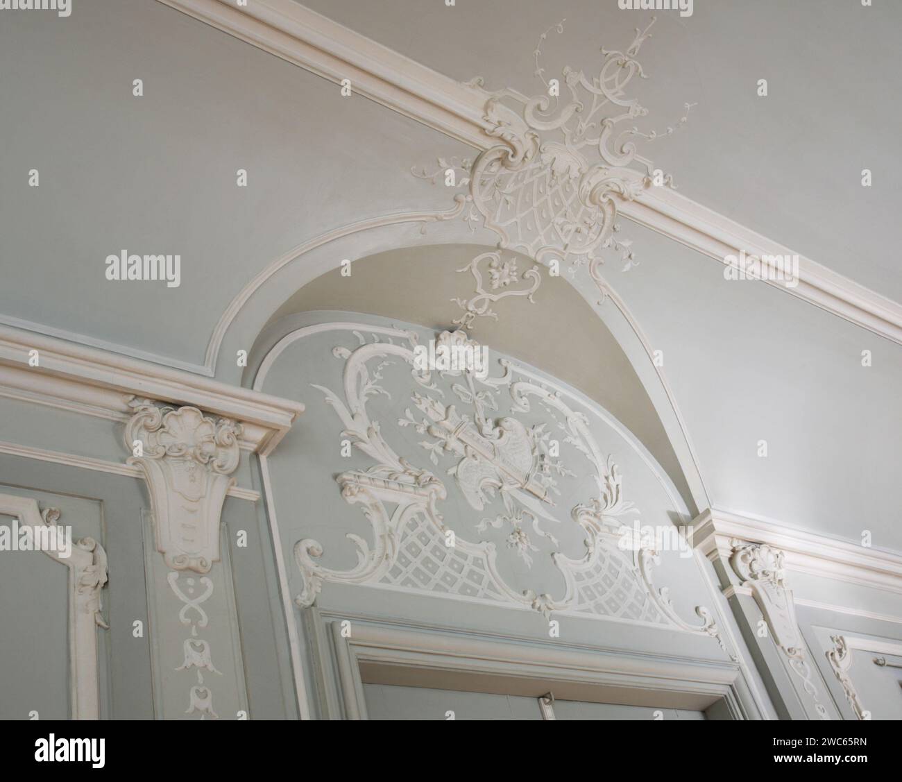 Fragment des Zimmers im Schloss Lubomirski in Lancut. Polen Stockfoto