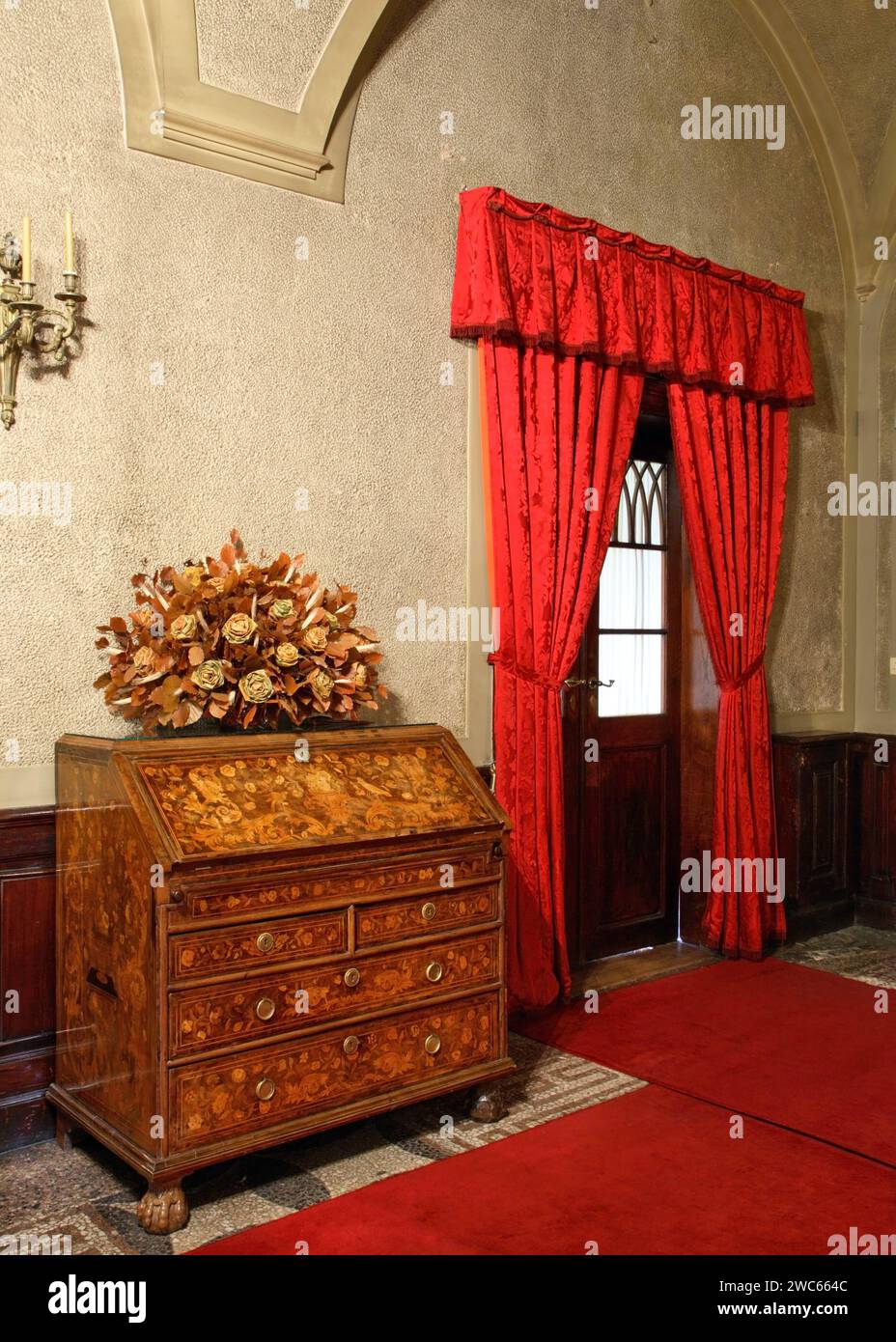 Kammer im Schloss von Lubomirski in Lancut. Polen Stockfoto