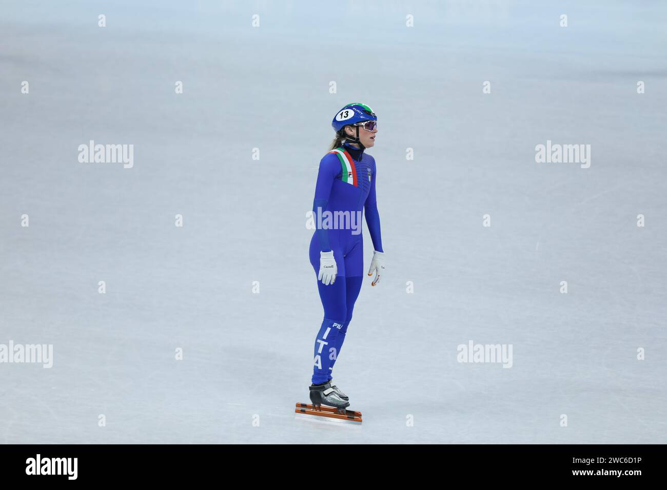 5. FEBRUAR 2022 – Peking, China: Martina Valcepina aus Italien im 500-m-Kurzstreckenlauf der Frauen bei den Olympischen Winterspielen 2022 in Peking Stockfoto