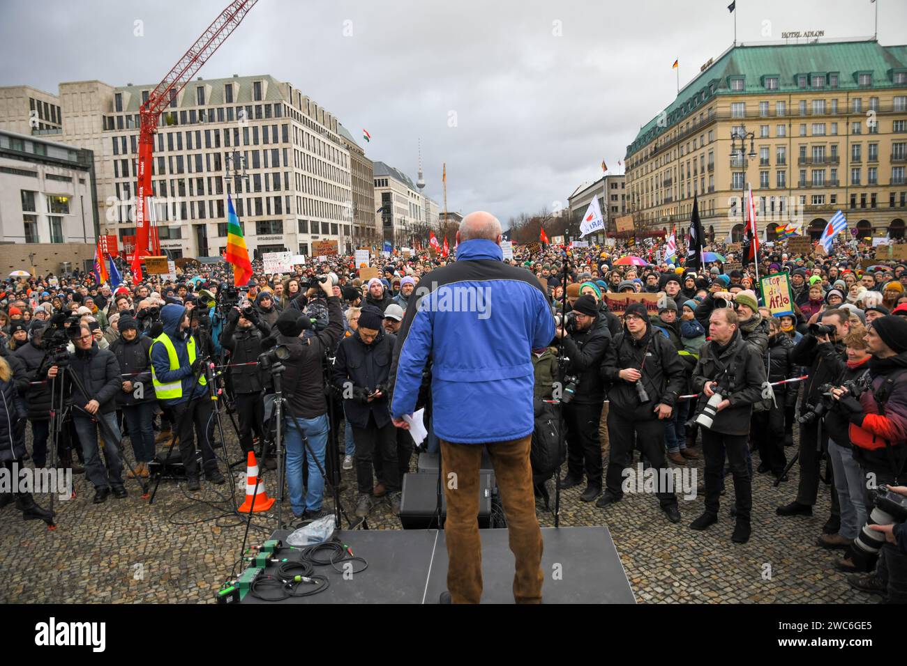 Berlin, 14. januar 2024.Protest gegen die rechte Partei AFD.Credit:Pmvfoto/Alamy Live News Stockfoto