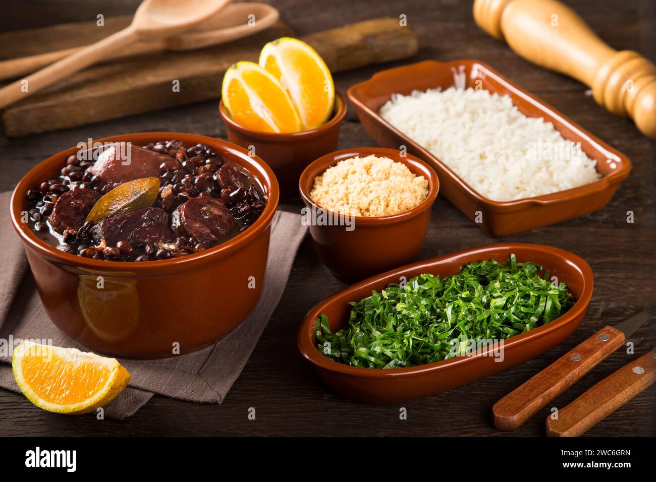 Feijoada, ein typisch brasilianisches Essen. Stockfoto