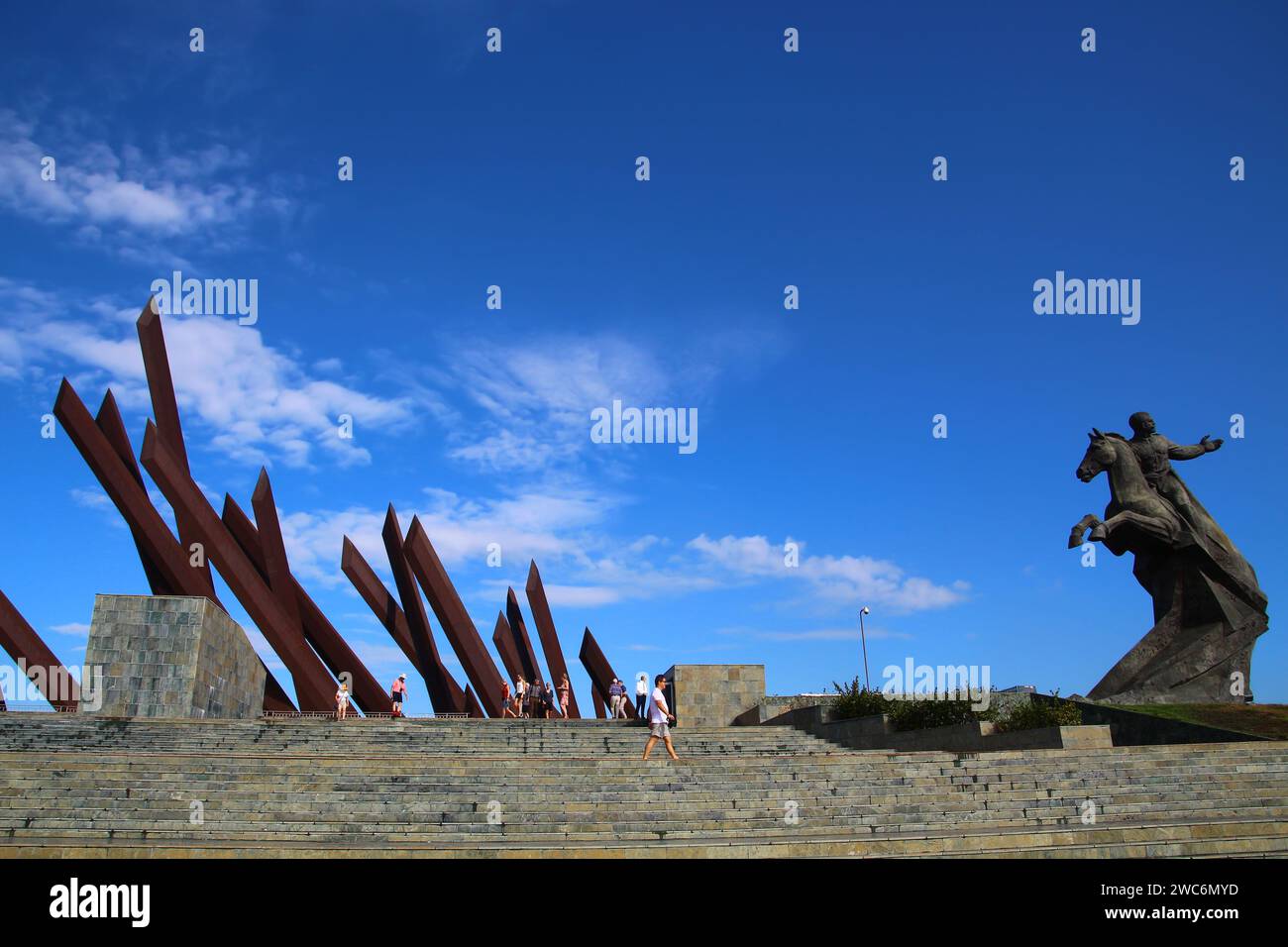 Denkmal Antonio Maceo, Plaza De La Revolucion, Santiago de Cuba, Kuba Stockfoto