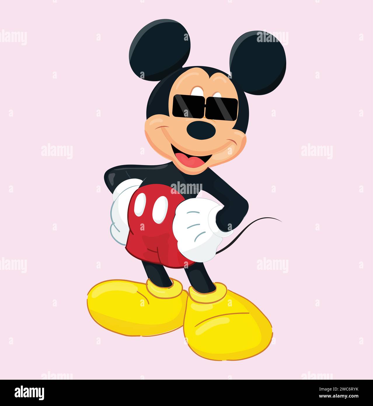 Mickey Maus mit Sonnenbrille Illustration Stock Vektor