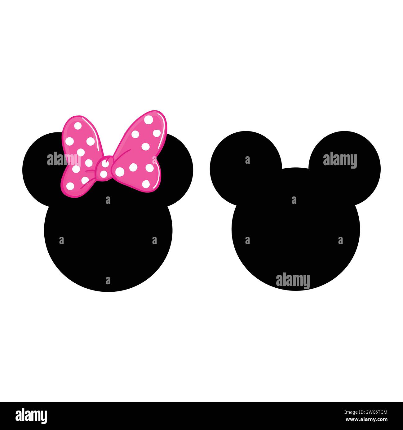 Mickey Mouse und Minnie Mouse Element Stock Vektor