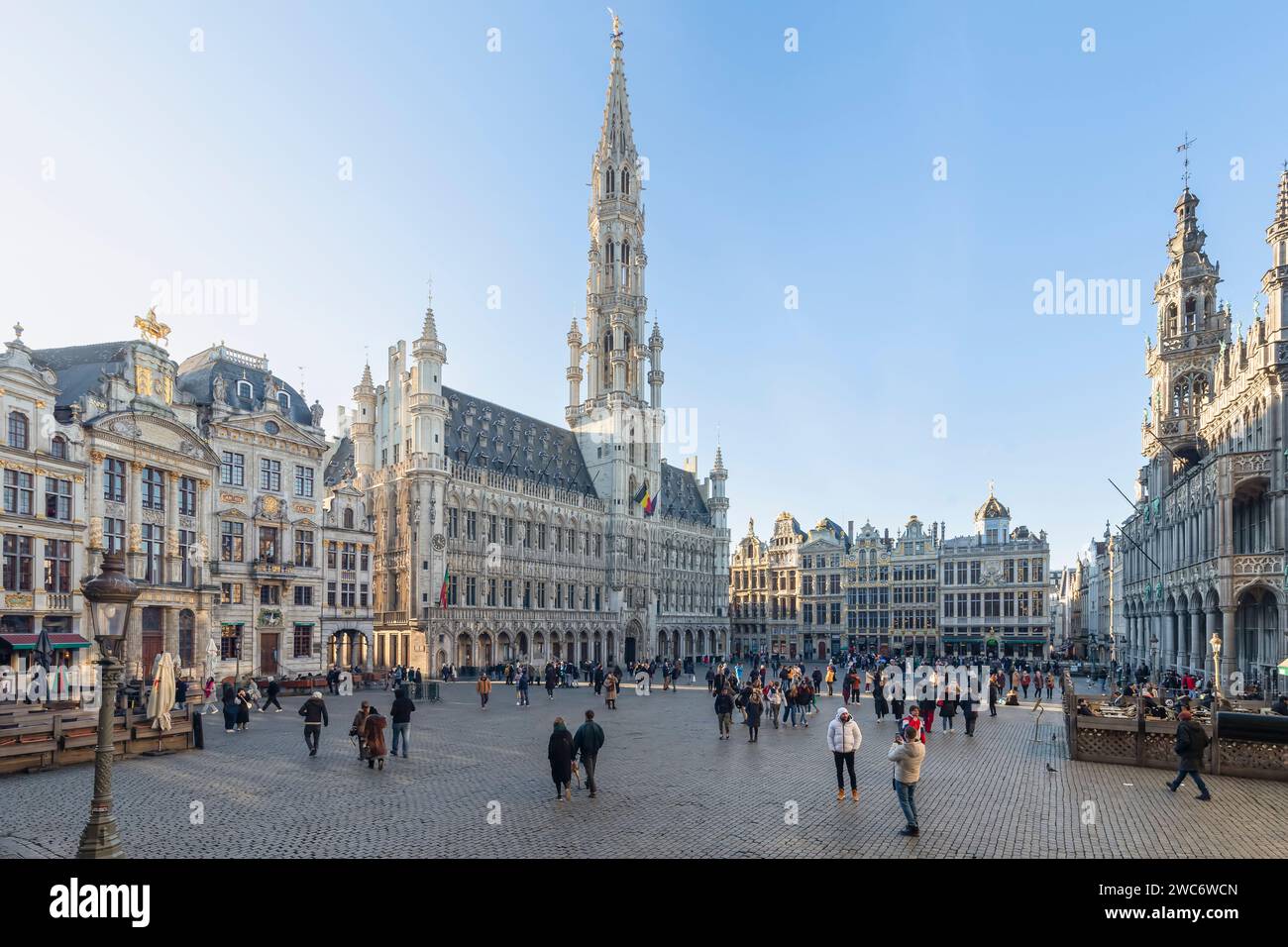 Marktplatz oder Grand Place in Brüssel. Stockfoto