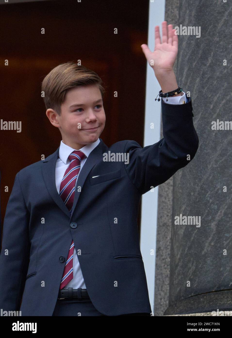 14.01.2014 KOPENHAGEN DENMARKCrown Prinz Frederik übernimmt sein Amt als König von Dänemark und trägt den Titel Frederik X. Bild: Prinz Vincent von Dänemark FOTO: Stefan Lindblom/TT Code 20116 2024 Stockfoto