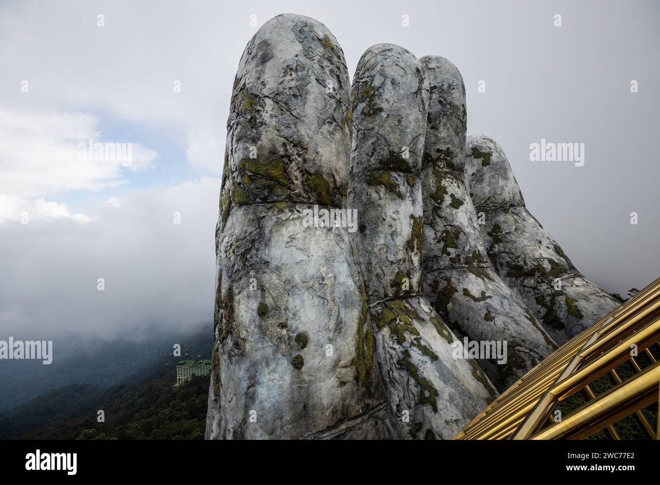 Die Goldene Brücke von da Nang in den Ba Na Hills von Vietnam Stockfoto