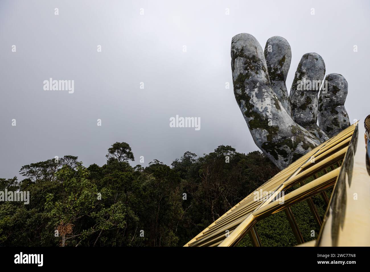 Die Goldene Brücke von da Nang in den Ba Na Hills von Vietnam Stockfoto