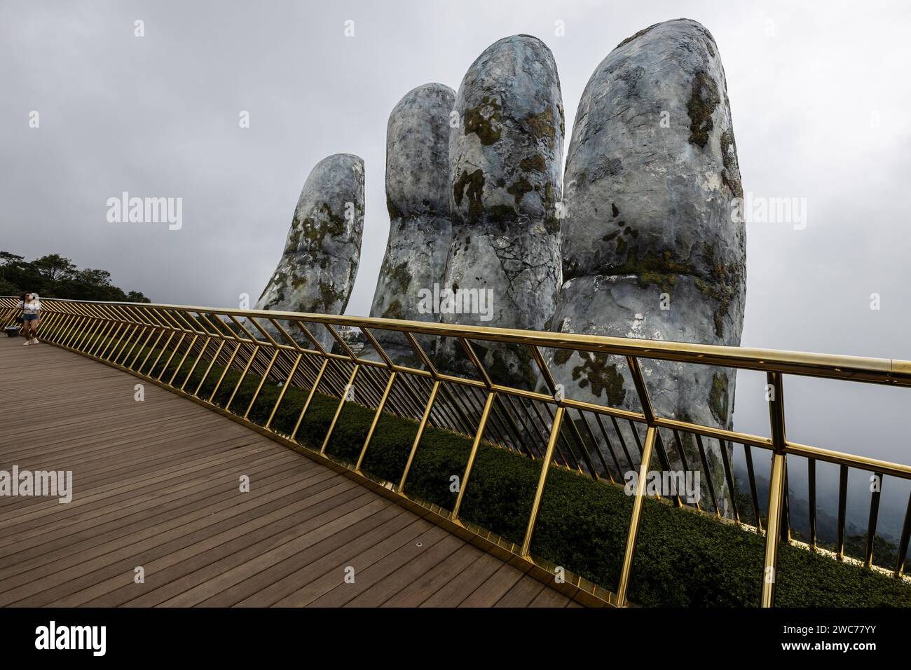 Die Goldene Brücke von da Nang in den Ba Na Hills von Vietnam Stockfoto