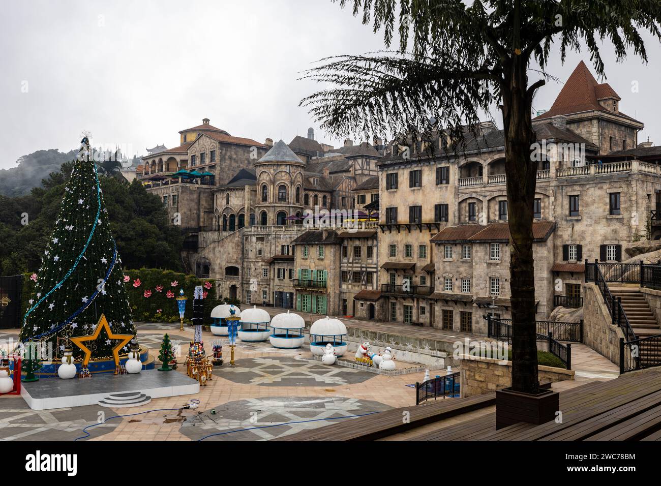 Der Fresh Village Fantasy Park in den Ba Na Hills bei da Nang in Vietnam Stockfoto