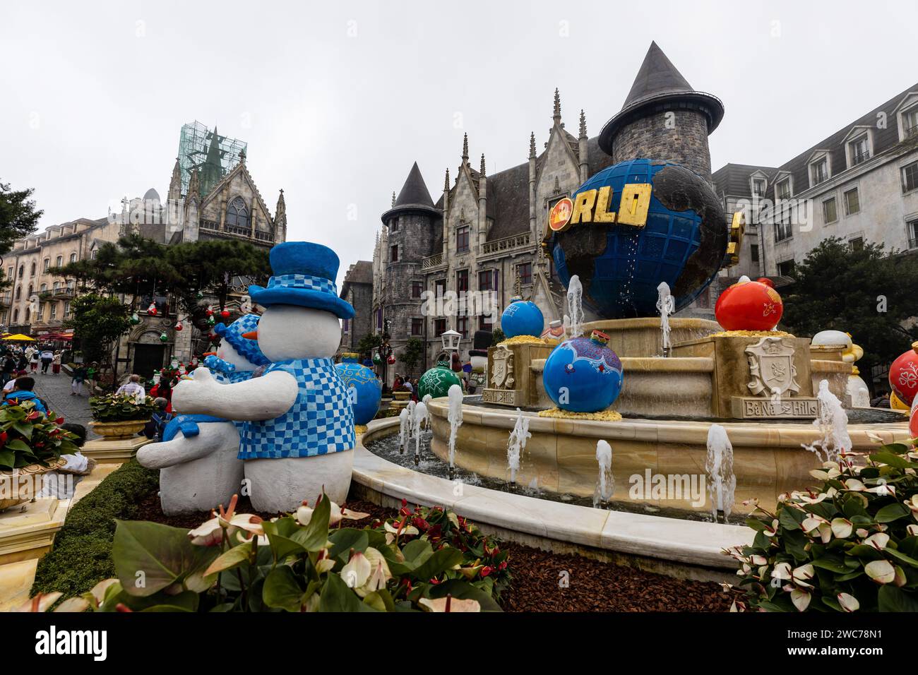 Der Fresh Village Fantasy Park in den Ba Na Hills bei da Nang in Vietnam Stockfoto