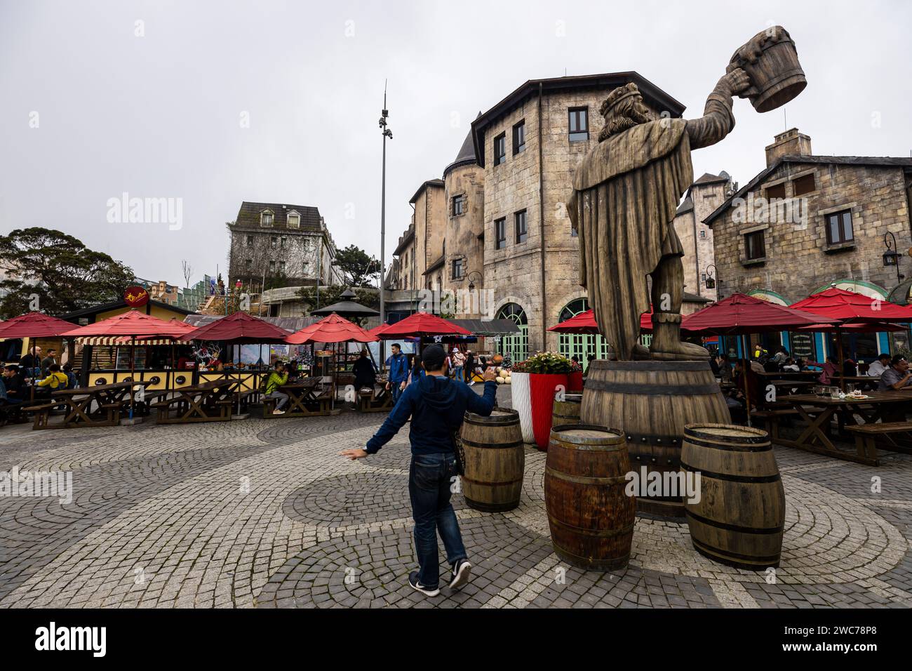 Der Fresh Village Fantasy Park in den Ba Na Hills bei da Nang in Vietnam Stockfoto