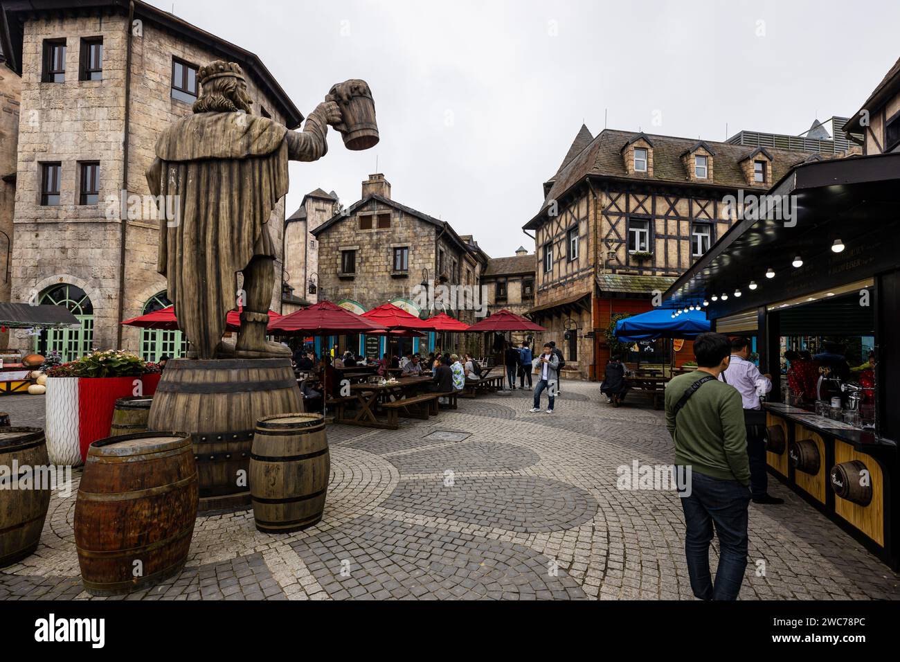 Der Fresh Village Fantasy Park in den Ba Na Hills bei da Nang in Vietnam Stockfoto