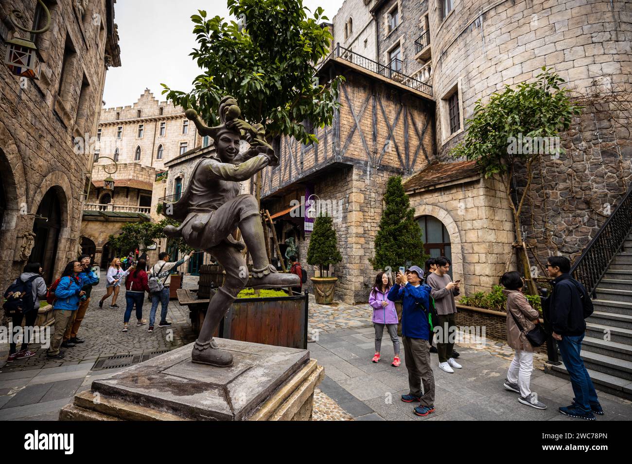 Der Fresh Village Fantasy Park in den Ba Na Hills bei da Nang in Vietnam Stockfoto